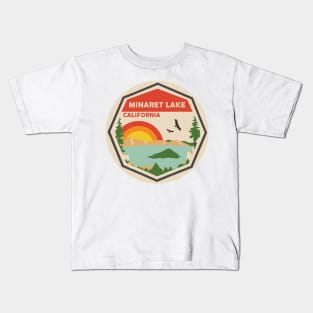 Minaret Lake California Colorful Scene Kids T-Shirt